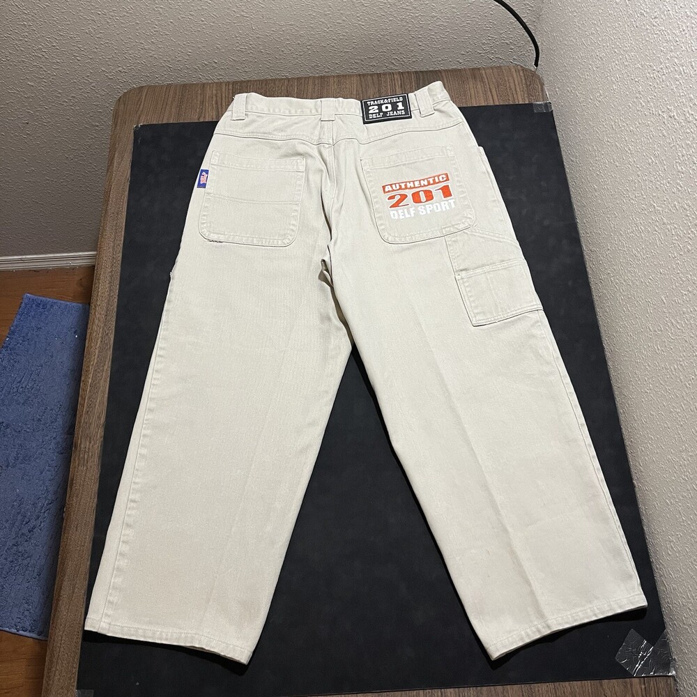 Imperious Delf Trading Jeans Mens 36x29 Raw Kik Wear Denim Y2K 90s Wide Leg JNCO